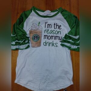 I'm the reason why mommy drinks starbucks Bell bottom outfit / Pjs